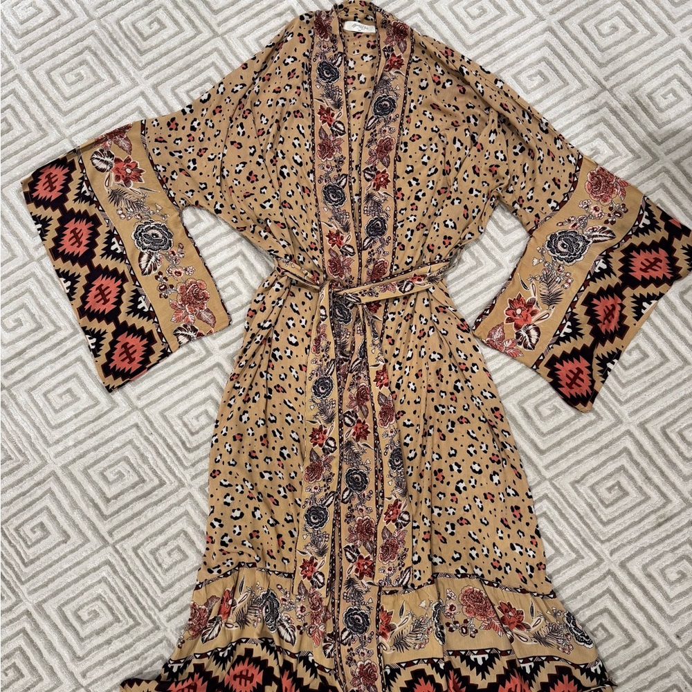 Bohemian/Western Kimono Dress